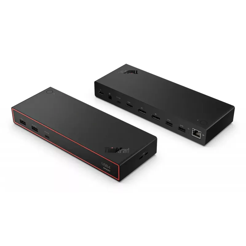 Stotelė Lenovo ThinkPad USB4 Smart Dock 5500 – USB4 sąsaja, 4x USB-A Gen2, HDMI, Gigabit Ethernet, 135W adapteris, Eclipse Black