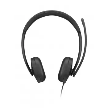 Lenovo VoIP Headset 5000 laidinis ausinių rinkinys su USB-C ir USB-A adapteriu, juoda