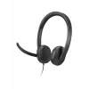 Lenovo VoIP Headset 5000 laidinis ausinių rinkinys su USB-C ir USB-A adapteriu, juoda
