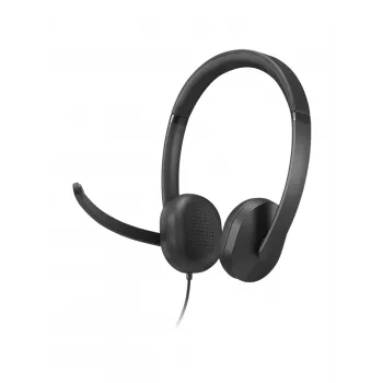 Lenovo VoIP Headset 5000 laidinis ausinių rinkinys su USB-C ir USB-A adapteriu, juoda