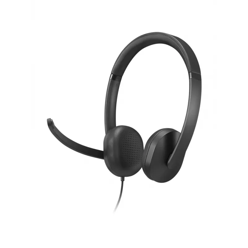 Lenovo VoIP Headset 5000 laidinis ausinių rinkinys su USB-C ir USB-A adapteriu, juoda