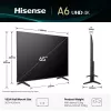 Televizorius Hisense 65A6Q 165,1 cm (65 inch) 4K Ultra HD Smart TV Wi-Fi juodas 330 cd/m²