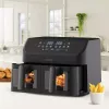 Karšto oro gruzdintuvė Maestro MR-758, dviejų krepšių 2×4,5 L talpa, 1400–1800 W, 80–200 °C, 8 programų, 30 min laikmatis