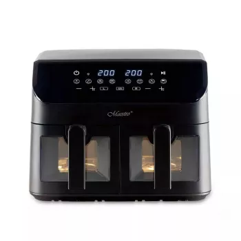Karšto oro gruzdintuvė Maestro MR-758, dviejų krepšių 2×4,5 L talpa, 1400–1800 W, 80–200 °C, 8 programų, 30 min laikmatis