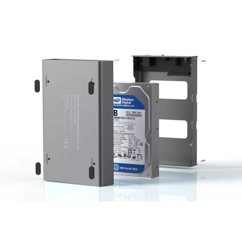 Išorinis HDD korpusas Digitus DA-71106-1 USB 3.0 3,5 colio SATA 16TB aliuminis