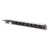 DIGITUS DN-95439 19 colių 1U aliumininis PDU montavimui į spintą, 7x Schuko lizdai, saugiklis, 16 A, 4000 W, 230 V, 50/60 Hz, 1,8 m kabelis