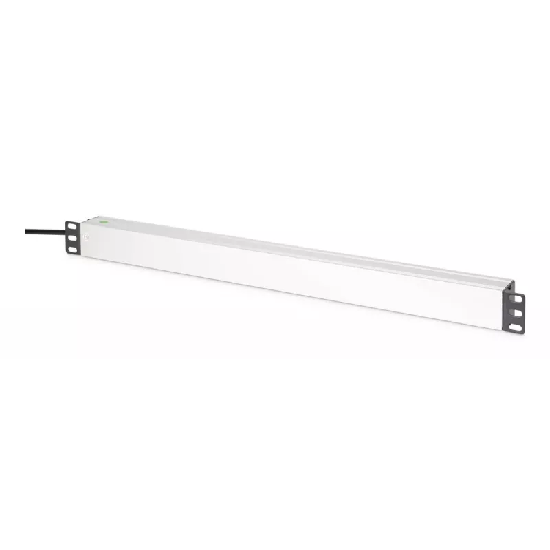 DIGITUS DN-95438 PDU su dažnių filtru ir apsauga nuo viršįtampių 1U 9x kištukinis lizdas 16A 3600W 230V 2m