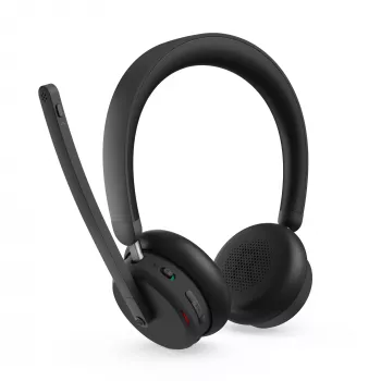 Lenovo 6550 belaidė ausinė su ausų juosta, skirta biurui / skambučių centrui, USB Type-C, Bluetooth, juoda