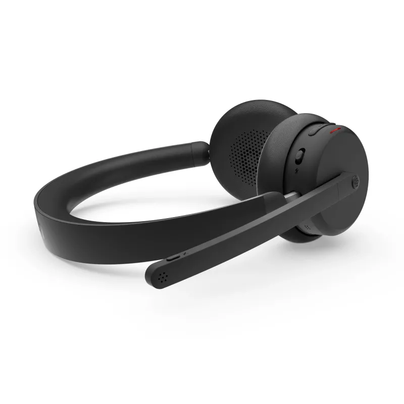 Lenovo 6550 belaidė ausinė su ausų juosta, skirta biurui / skambučių centrui, USB Type-C, Bluetooth, juoda