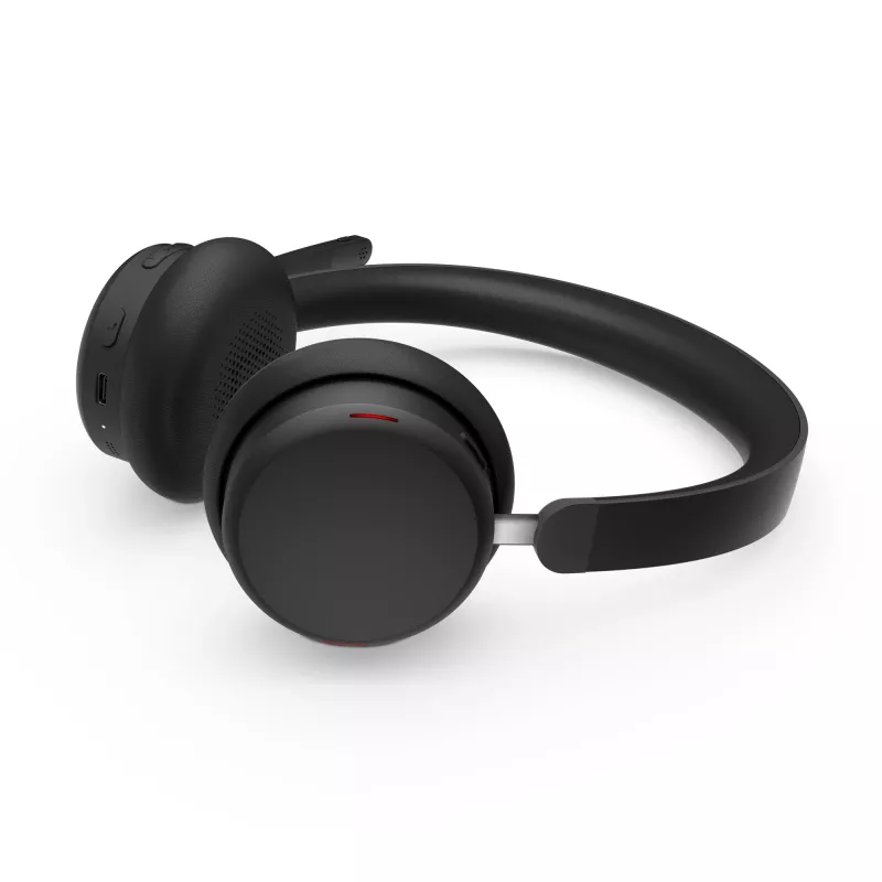 Lenovo 6550 belaidė ausinė su ausų juosta, skirta biurui / skambučių centrui, USB Type-C, Bluetooth, juoda