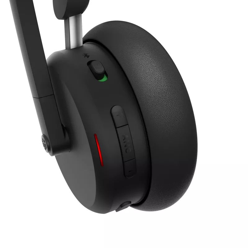 Lenovo 6550 belaidė ausinė su ausų juosta, skirta biurui / skambučių centrui, USB Type-C, Bluetooth, juoda