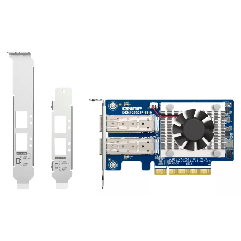 QNAP QXG-25G2SF-E810 tinklo plokštė, vidinė, šviesolaidžio, 25000 Mbit/s