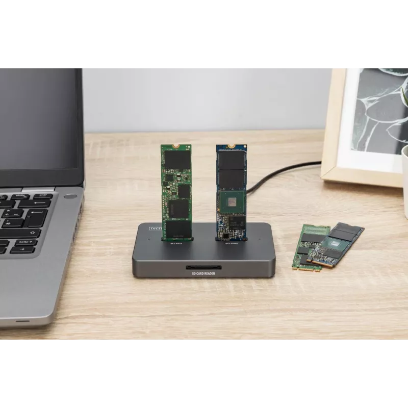 Docking stotelė Digitus DA-71546-1 M.2 NVMe SATA USB-C 10 Gbit/s