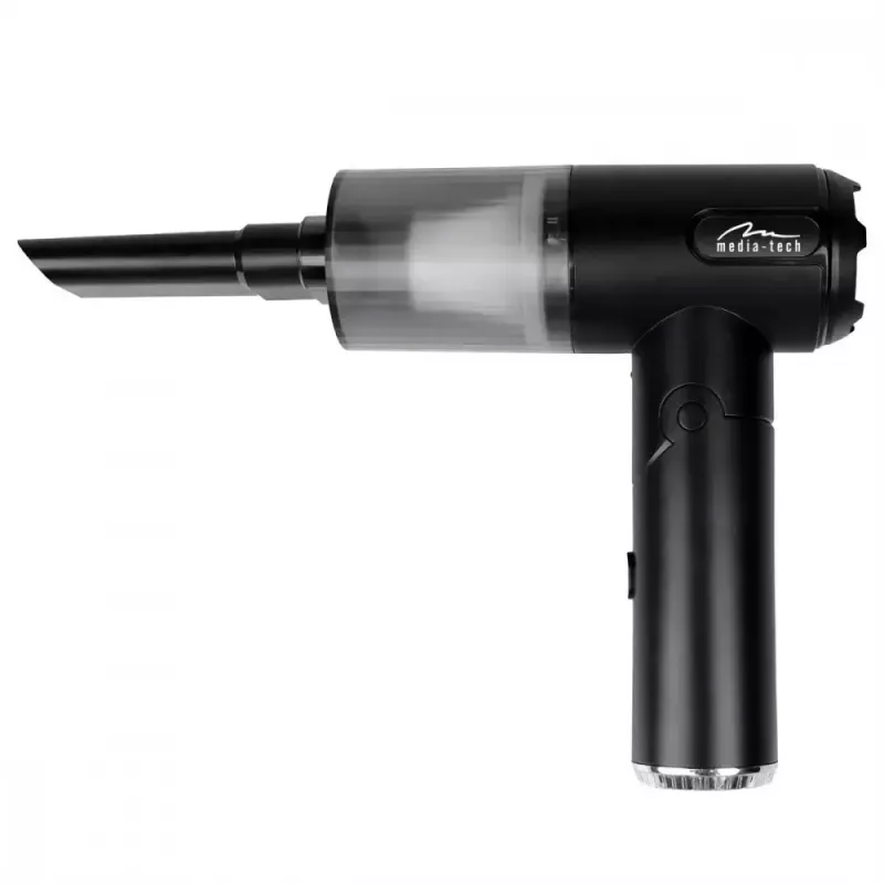 Mini pūstuvas MEDIA-TECH MT6538 2 IN 1 Jet Air Duster – belaidis rankinis valytuvas, 2000 mAh, 65 W, 2500 l/min, 7000 Pa