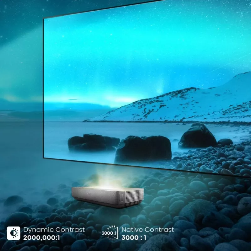 Projektorius Hisense 120L5ND Ultra trumpo fokusavimo lazerinis 120 inch 4K UHD (3840x2160) 2700 ANSI liumenų