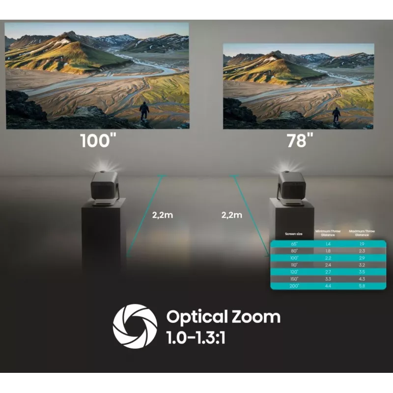 Projektorius Hisense M2 Pro UHD 4K (3840x2160) 3D pilkas