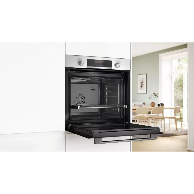 Įmontuojama elektrinė orkaitė Bosch Serie 6 HBG536EW4 – 71 L, 3400 W, balta, EasyClean, 10 automatinės programos