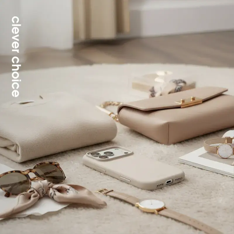 Crong Color Cover Magnetinis dėklas su MagSafe iPhone 17 Pro Stone