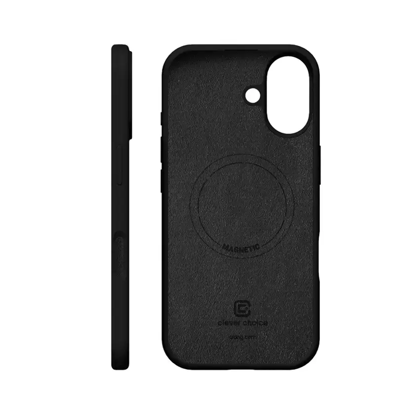 Crong Color Cover magnetinis dėklas su MagSafe, skirtas iPhone 17, juodas