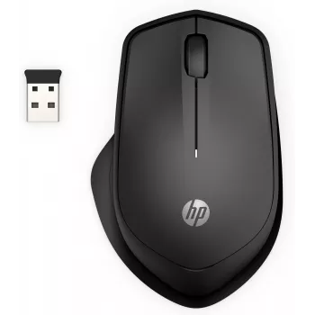 HP 280 belaidė tylioji pelė, dešiniarankiams, optinė, RF belaidė, juoda