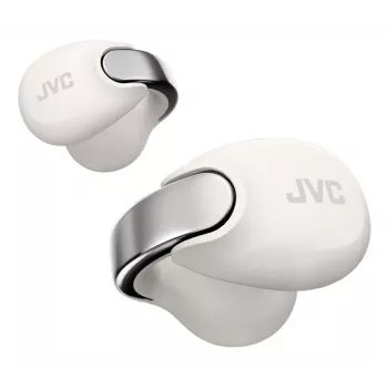 Ausinės JVC HA-NP1T belaidės TWS ausų segtukai skambučiams/muzikai USB Type-C Bluetooth sidabrinė, balta