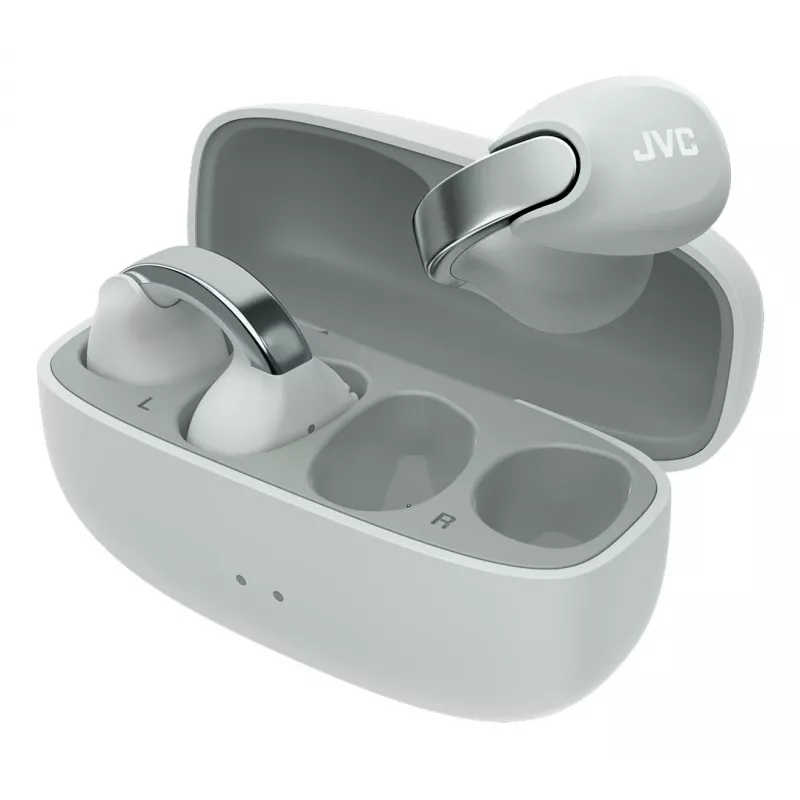 JVC HA-NP1T Ausinės Belaidės True Wireless Stereo (TWS) Užsegamos ant ausies Skambučiams/Muzikai USB Type-C Bluetooth Pilka, Sidabrinė