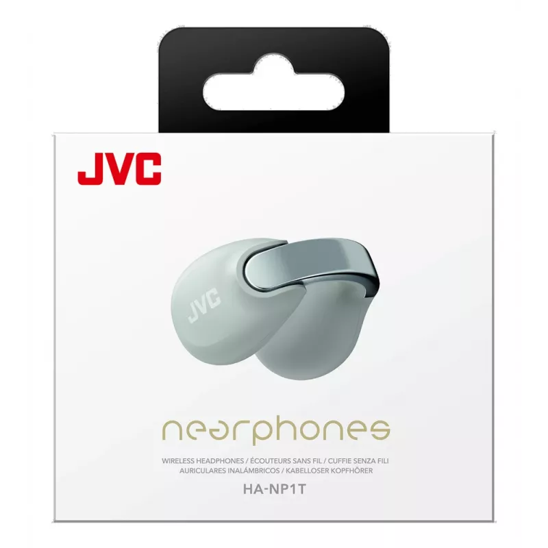 JVC HA-NP1T Ausinės Belaidės True Wireless Stereo (TWS) Užsegamos ant ausies Skambučiams/Muzikai USB Type-C Bluetooth Pilka, Sidabrinė