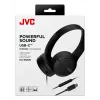 Ausinės JVC HA-S33UC laidinės ausinės ant galvos, 2 garsiakalbiai 29,7 mm, 20–20000 Hz, 1,2 m laidas, įmontuotas mikrofonas, juodos