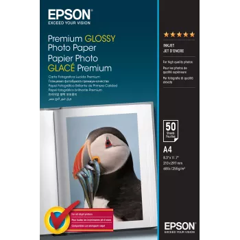 Epson Premium Glossy Photo Paper - A4 - 50 lapų, blizgus, 255 g/m², baltas