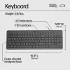 HP 150 laidinė klaviatūra, viso dydžio (100%), laidinė, USB, chiclet, QWERTY, juoda