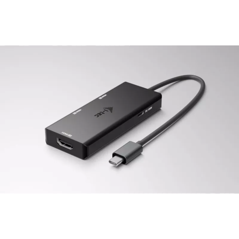 i-tec USB-C trigubas 4K HDMI vaizdo adapteris, Power Delivery 100W