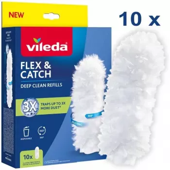 VILEDA Flex&Catch 177662 dulkių rinktuvo antdėklų rinkinys – 10 pakaitinių įdėklų
