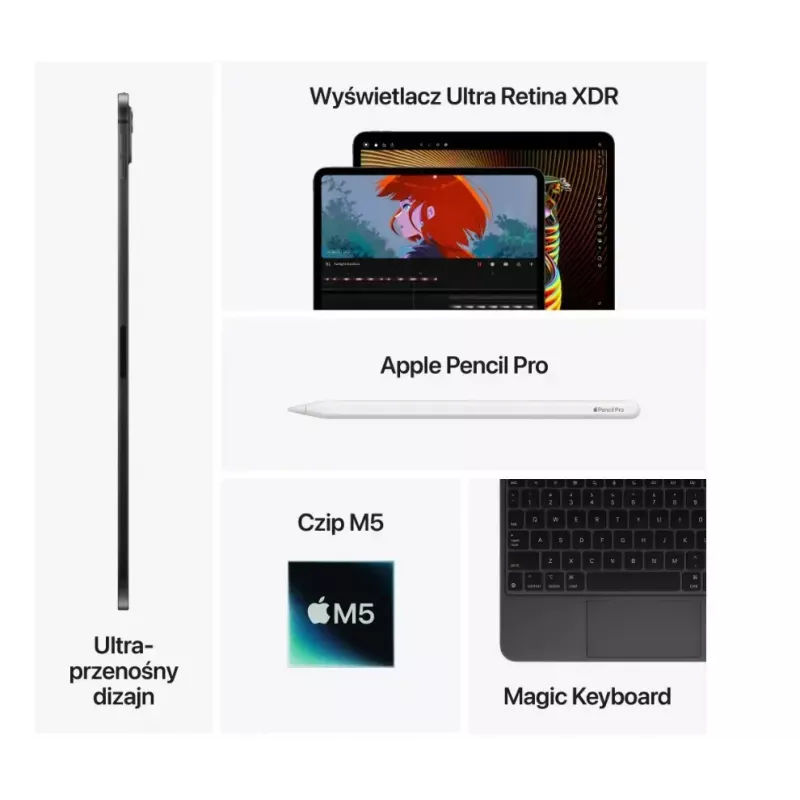 Planšetinis kompiuteris Apple iPad Pro 13 inch M5 16GB 1TB iPadOS