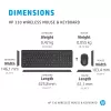 HP 330 belaidė klaviatūra ir pelė, pilno dydžio (100%), RF belaidis, QWERTY, juoda, pelė įtraukta