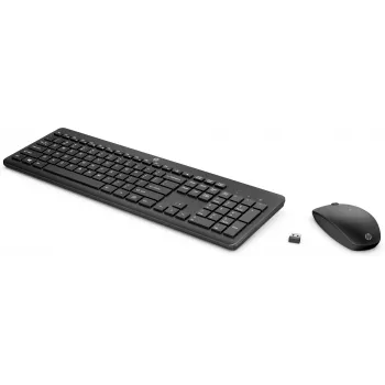 HP 230 belaidis pelės ir klaviatūros rinkinys, viso dydžio (100%), RF belaidis, membraninė, juoda, pelė įtraukta