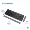 HP 230 belaidis pelės ir klaviatūros rinkinys, viso dydžio (100%), RF belaidis, membraninė, juoda, pelė įtraukta