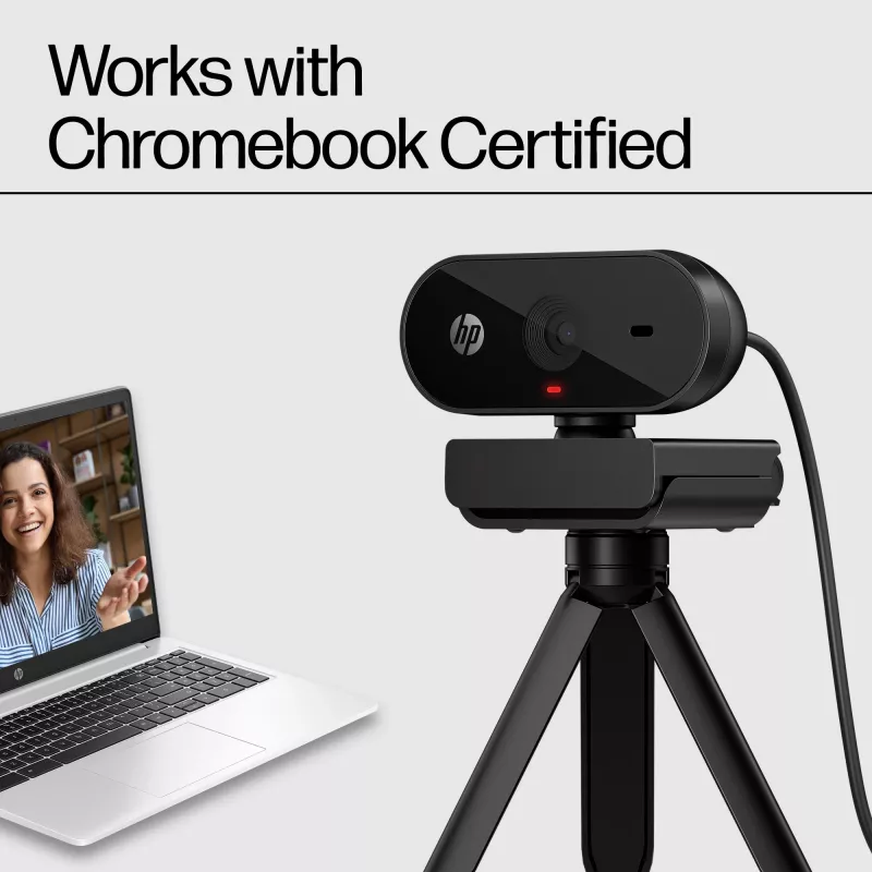 HP 320 FHD Webcam, 1920 x 1080 pikselių, Full HD, 30 kadrų/s, USB, juoda