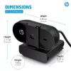 HP 320 FHD Webcam, 1920 x 1080 pikselių, Full HD, 30 kadrų/s, USB, juoda