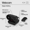 HP 320 FHD Webcam, 1920 x 1080 pikselių, Full HD, 30 kadrų/s, USB, juoda