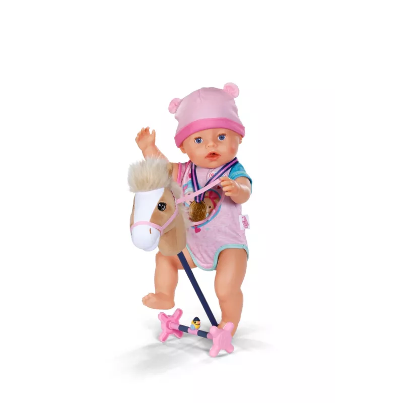 Priedų rinkinys lėlei ZAPF BABY born Hobby Horsing Set 43 cm, įvairiaspalvis, nuo 3 m.