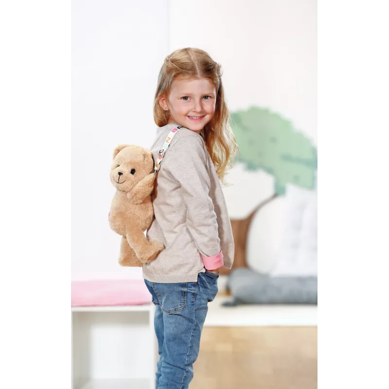 Žaislinis meškiukas-krepšys ZAPF BABY born Teddy Bag, 3–12 m.