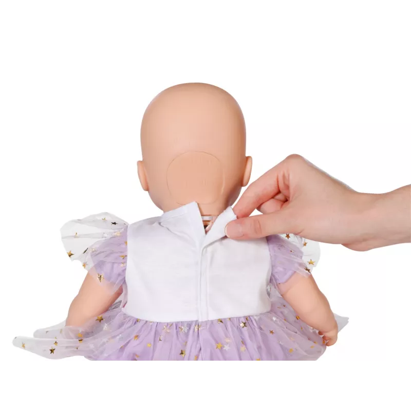 Suknelė lėlei ZAPF BABY born alyvinė tiulio tutu 43 cm, įvairiaspalvė, sulankstoma, nuo 3 m.