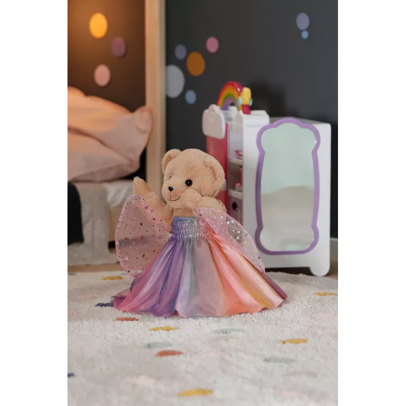 Lėlės suknelė ZAPF BABY born Vaivorykštinė naktinė suknelė 3–12 m., tekstilė, įvairiaspalvė, sulankstoma