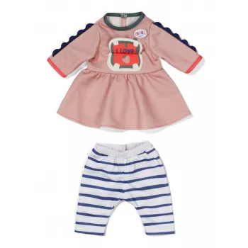 Lėlės suknelė ZAPF BABY born Dress Jungle 36 cm lėlėms, įvairiaspalvė, sulankstoma, nuo 1 metų