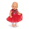 Suknelė lėlei ZAPF BABY born Kalėdinė suknelė 43 cm lėlėms, tekstilė, įvairiaspalvė, sulankstoma, amžius 3–12