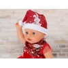 Suknelė lėlei ZAPF BABY born Kalėdinė suknelė 43 cm lėlėms, tekstilė, įvairiaspalvė, sulankstoma, amžius 3–12