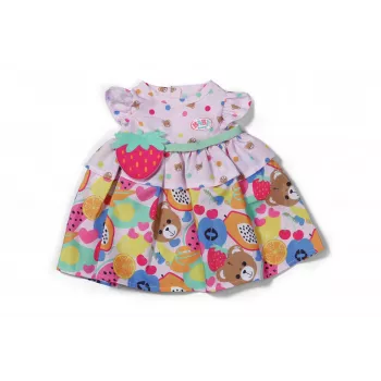 Lėlės suknelė ZAPF BABY born Dress Fruit 43 cm, įvairiaspalvė, sulankstoma, nuo 3 m.