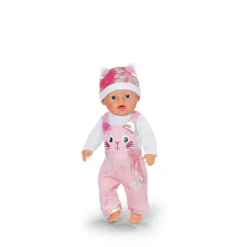 Lėlės drabužių komplektas ZAPF BABY born Bodis su kepure 43 cm lėlėms, įvairiaspalvis, sulankstomas, nuo 3 m.