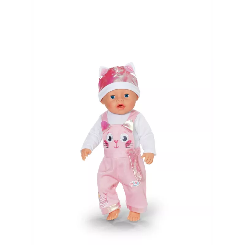 Lėlės drabužių komplektas ZAPF BABY born Bodis su kepure 43 cm lėlėms, įvairiaspalvis, sulankstomas, nuo 3 m.