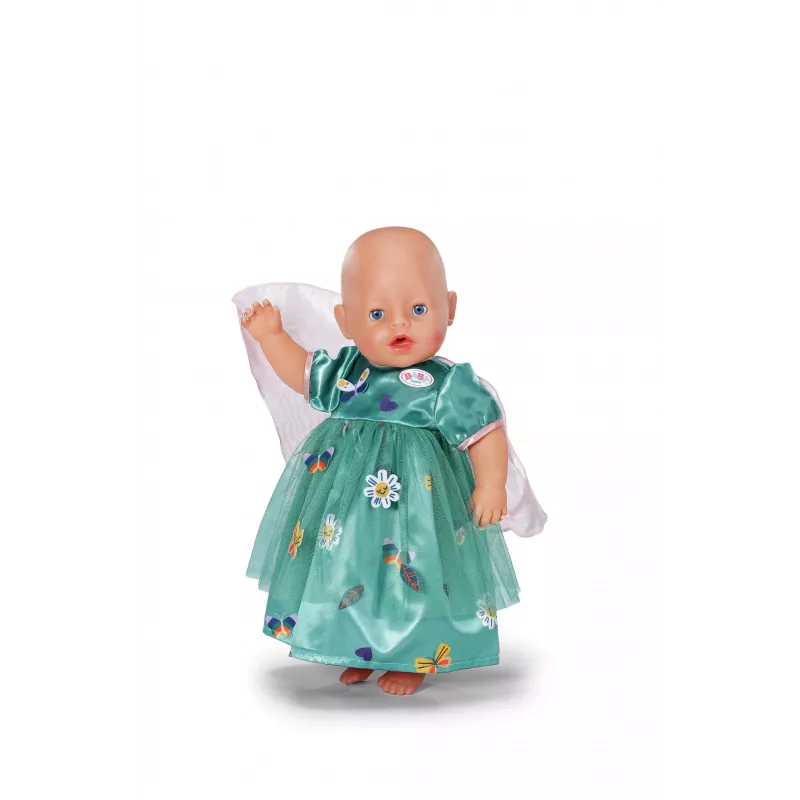 Suknelė lėlei ZAPF BABY born Fairy Dress su sparneliais 43 cm lėlėms, įvairiaspalvė, sulankstoma, nuo 3 metų